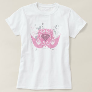 Supergirl Pink Winged Design T-Shirt