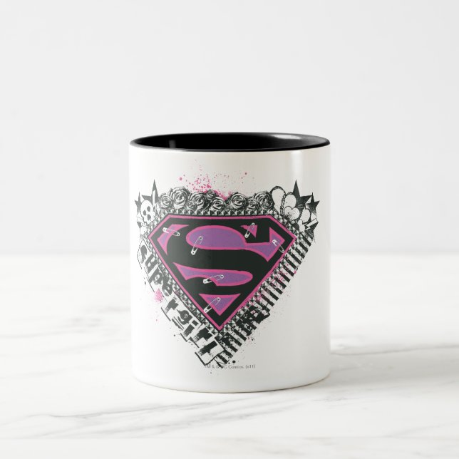 Supergirl Pins Logo Two-Tone Coffee Mug (Center)