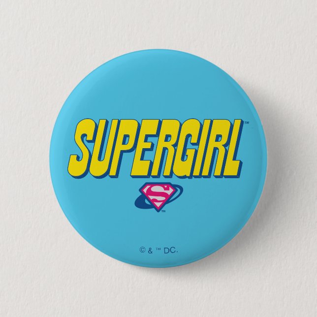 Supergirl Pop Logo 6 Cm Round Badge (Front)