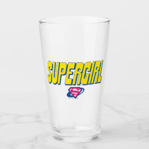 Supergirl Pop Logo Glass