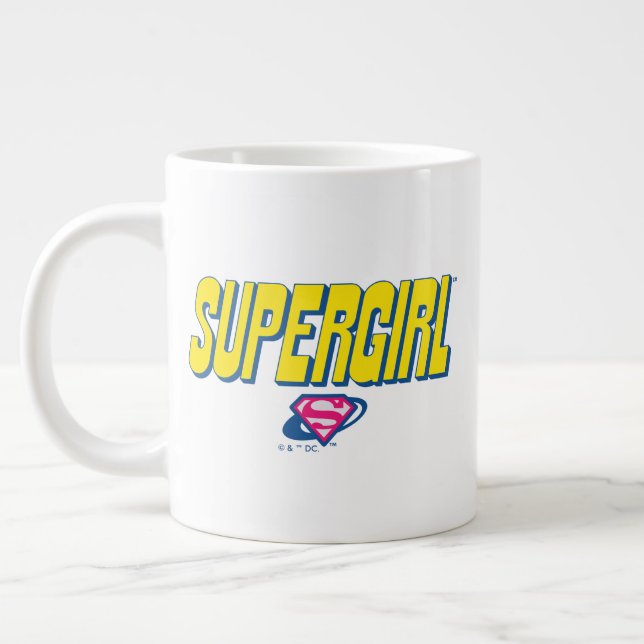Supergirl Pop Logo Large Coffee Mug (Left)