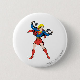 Supergirl Pose 10 6 Cm Round Badge