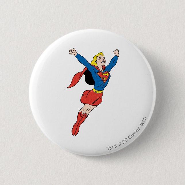 Supergirl Pose 6 Cm Round Badge (Front)