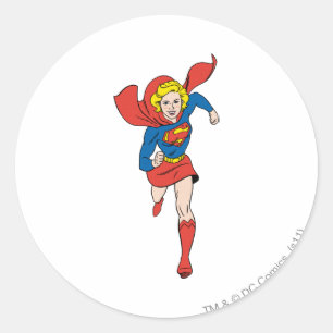 Supergirl Pose 8 Classic Round Sticker
