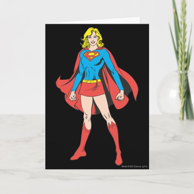 Supergirl Poses Card (Front)