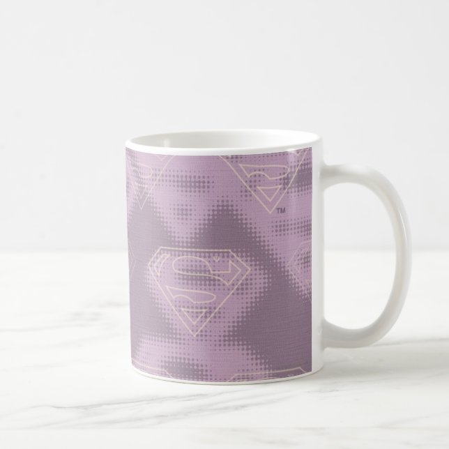 Supergirl Purple Halftone Logo Coffee Mug (Right)