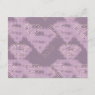 Supergirl Purple Halftone Logo Postcard