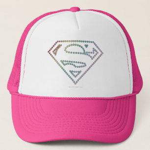 Supergirl Rainbow Outline Logo Trucker Hat