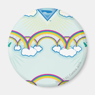 Supergirl Rainbow Pattern Magnet
