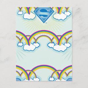 Supergirl Rainbow Pattern Postcard