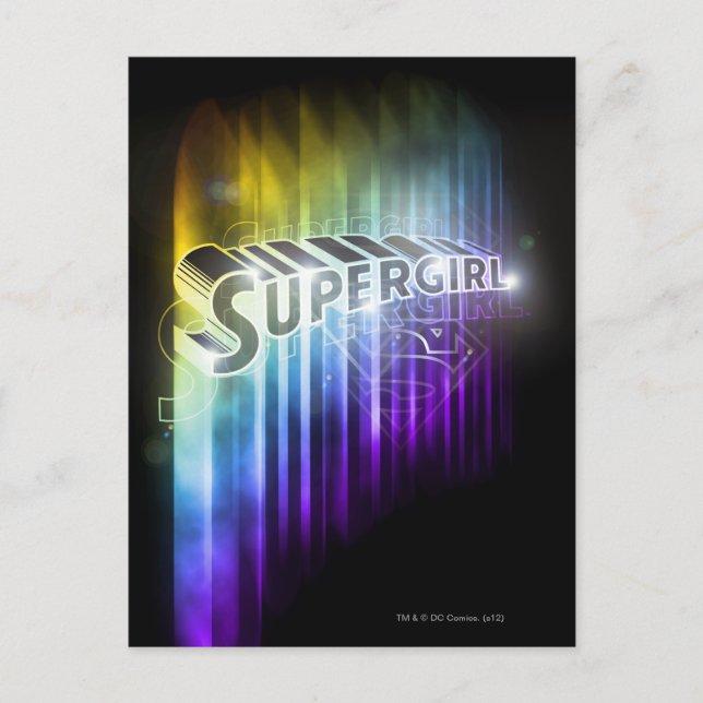 Supergirl Rainbow Postcard (Front)