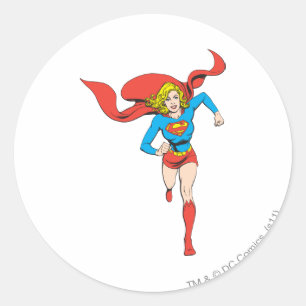 Supergirl Ready to Go Classic Round Sticker