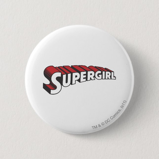 Supergirl Red and White Logo 6 Cm Round Badge (Front)