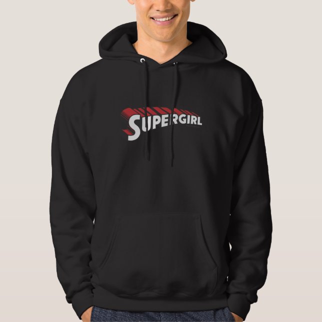 Supergirl Red and White Logo Hoodie (Front)