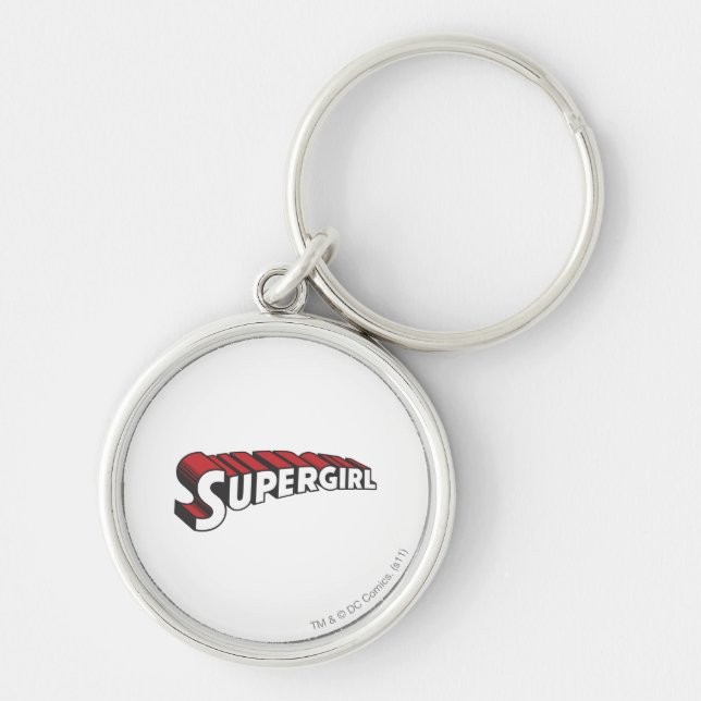 Supergirl Red and White Logo Key Ring (Front)