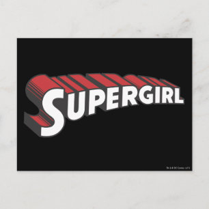 Supergirl Red and White Logo Postcard
