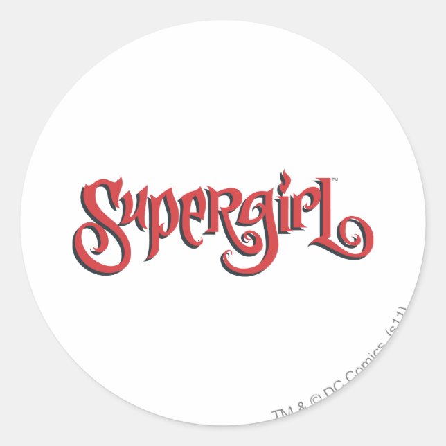 Supergirl Red Logo Classic Round Sticker (Front)