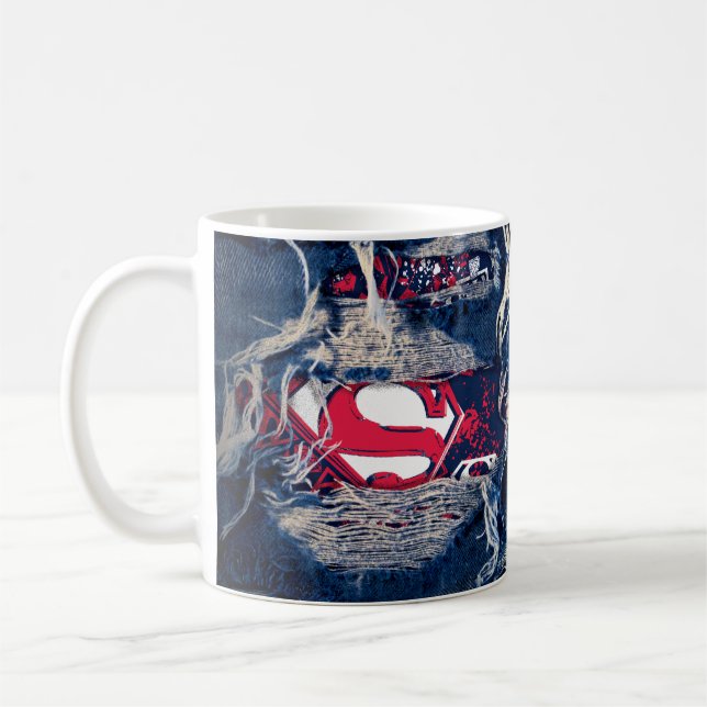 Supergirl Red, White & Blue Coffee Mug (Left)