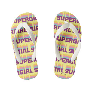 Supergirl Retro Colorshift Graphic Kid's Thongs