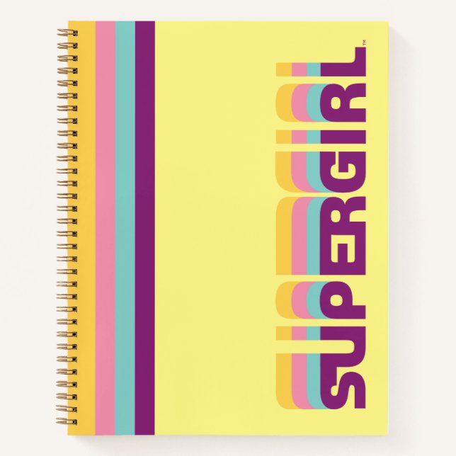 Supergirl Retro Colorshift Graphic Notebook (Front)