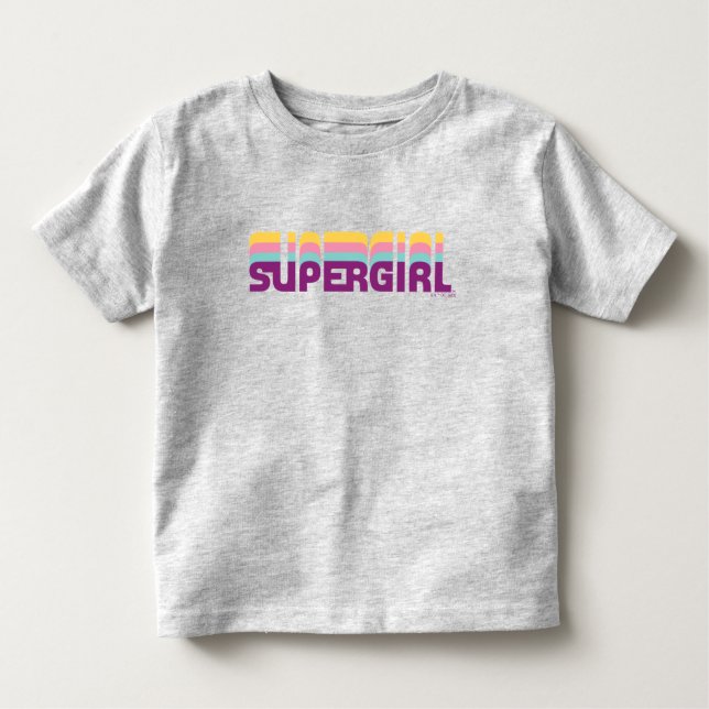 Supergirl Retro Colorshift Graphic Toddler T-Shirt (Front)