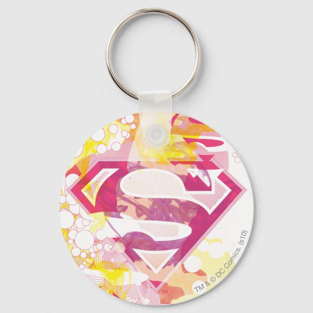 Supergirl Retro Logo Key Ring (Front)