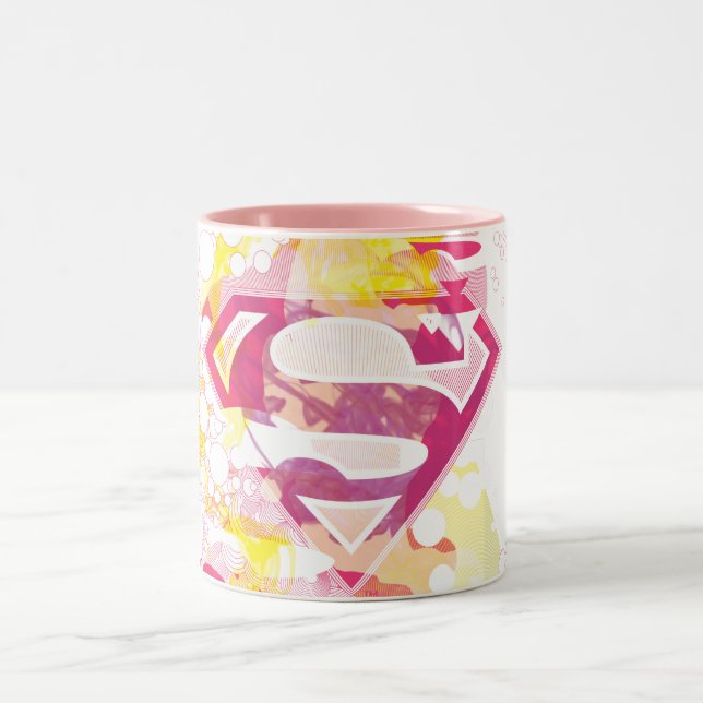 Supergirl Retro Logo Two-Tone Coffee Mug (Center)