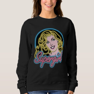 Supergirl Retro Neon Lights Graphic Sweatshirt