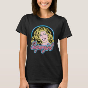 Supergirl Retro Neon Lights Graphic T-Shirt