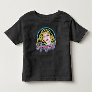 Supergirl Retro Neon Lights Graphic Toddler T-Shirt