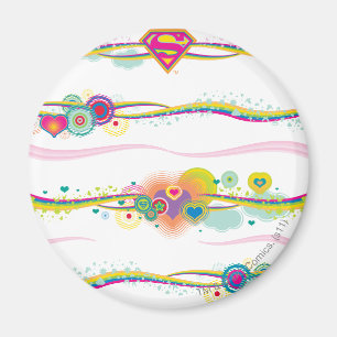 Supergirl Retro Rainbow Magnet