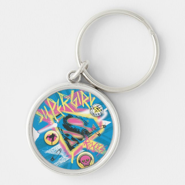 Supergirl Rocks Key Ring (Front)