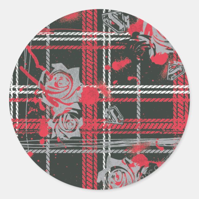 Supergirl Roses Classic Round Sticker (Front)