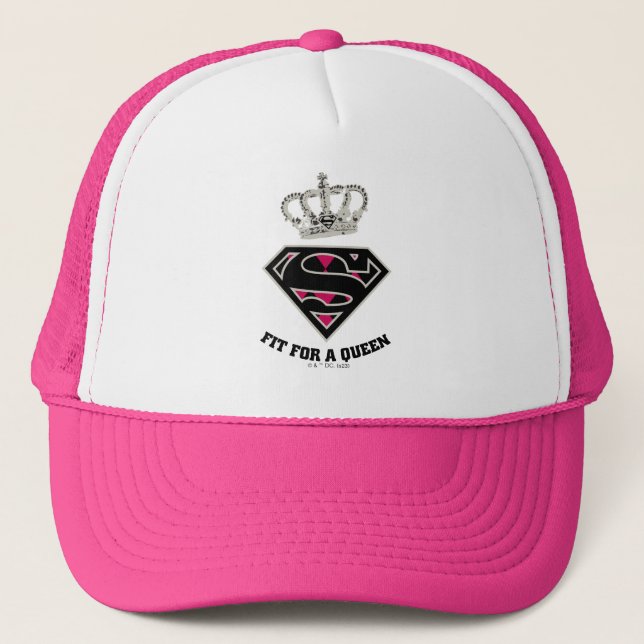 Supergirl S-Shield "Fit For A Queen" Trucker Hat (Front)