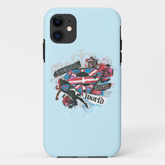 Supergirl Saves the World Case-Mate iPhone Case (Back)