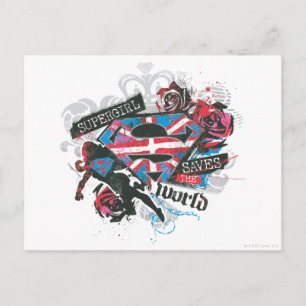Supergirl Saves the World Postcard