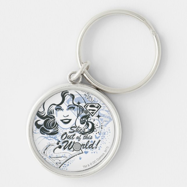 Supergirl She's Out of this World! Key Ring (Front)
