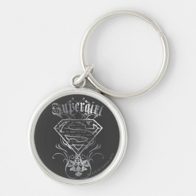 Supergirl Silver Logo Key Ring (Front)