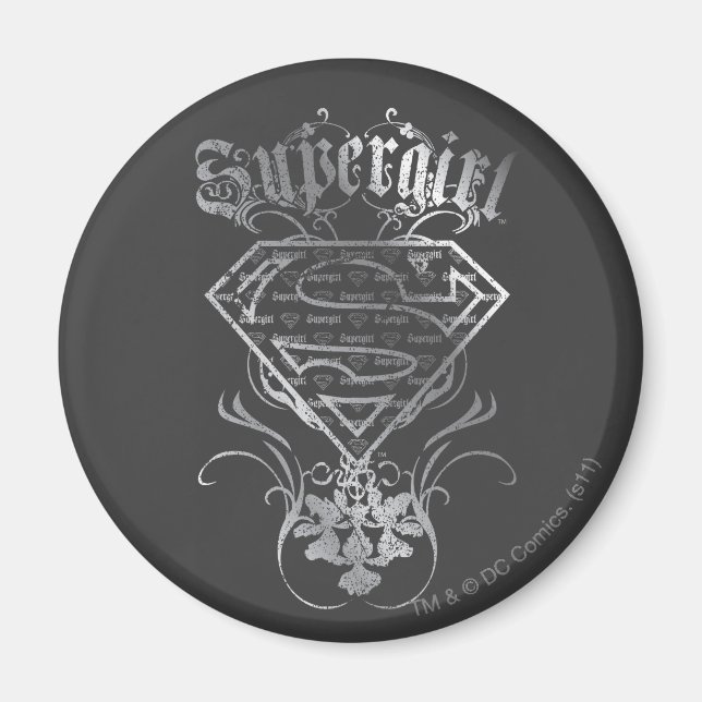Supergirl Silver Logo Magnet (Front)