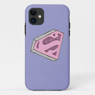 Supergirl Sketched Pink Logo iPhone 11 Case