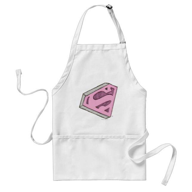 Supergirl Sketched Pink Logo Standard Apron (Front)