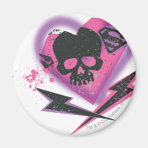 Supergirl Skulls and Lightning Magnet