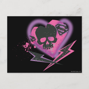Supergirl Skulls and Lightning Postcard