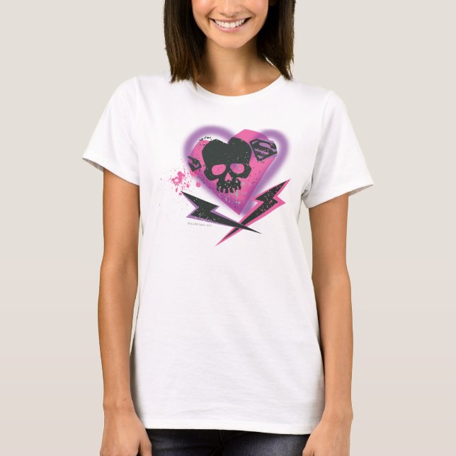 Supergirl Skulls and Lightning T-Shirt (Front)