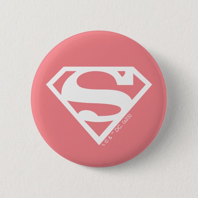 Supergirl Solid S-Shield 6 Cm Round Badge (Front)