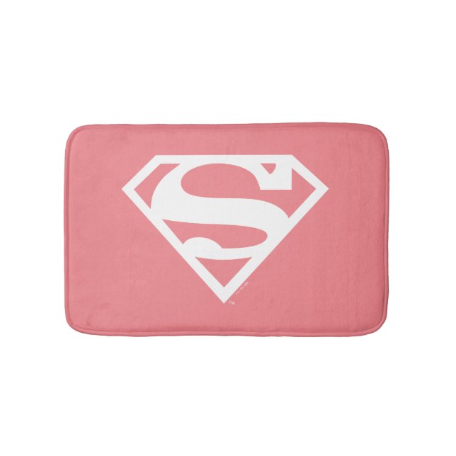 Supergirl Solid S-Shield Bath Mat (Front)