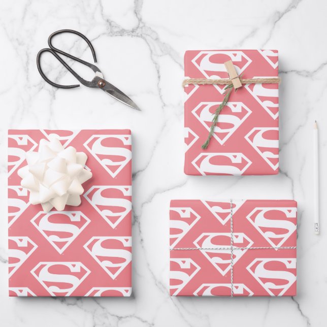 Supergirl Solid S-Shield Wrapping Paper Sheet (Front)