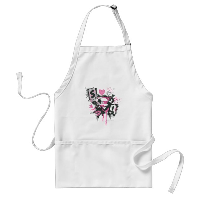Supergirl Spills and Scribbles Collage Standard Apron (Front)
