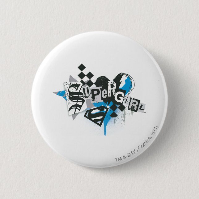 Supergirl Spills and Splatter 6 Cm Round Badge (Front)