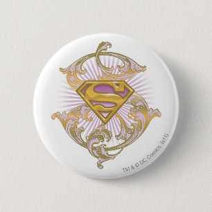 Supergirl Starbust Logo 6 Cm Round Badge